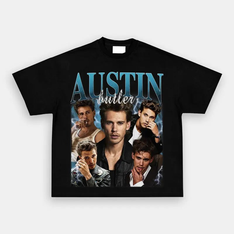 Austin Butler Vintage Washed T-Shirt, Austin Butler Homage Graphic Unisex Long Sleeve, Bootleg Retro 90's Fans Hoodie Gift graphic tee