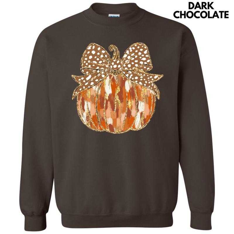 Autumn Brushstroke Pumpkin Sweatshirt 'NLB' T-Shirts, Hoodie | InkThreadWorks.com