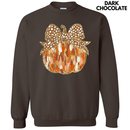 Autumn Brushstroke Pumpkin Sweatshirt 'NLB' T-Shirts, Hoodie | InkThreadWorks.com