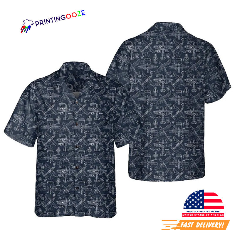Aviation Plane Happy International Aviation Day Hawaiian Shirt