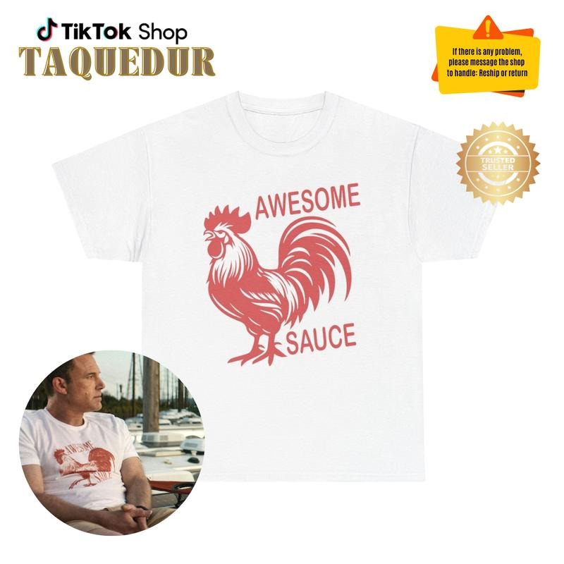 Awesome Sauce Shirt, Awesome Sauce with Picture of Rooster Shirt, Awesome Sauce Shirt, Sriracha Shirt, Foodie Gift,...