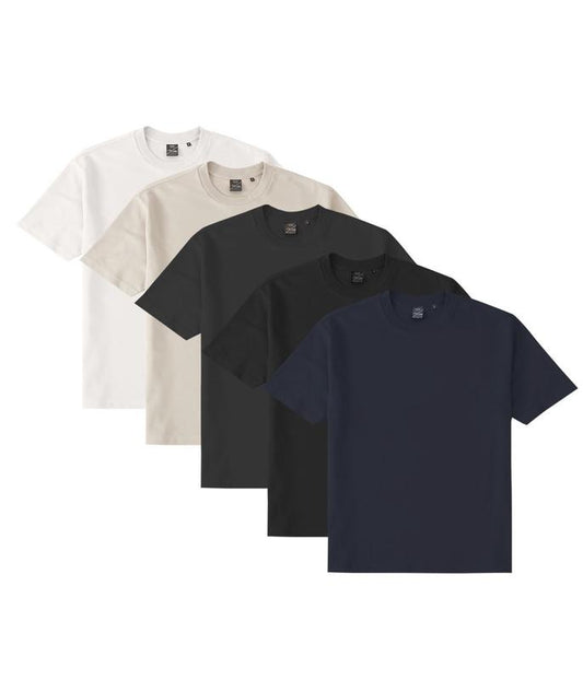 Axism Men's Premium Cotton T-Shirt Crew Neck Short Sleeve Oversized Fit Dri-Ease Wrinkle-Free Moisture Wicking Casual Day...