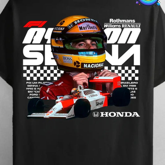Ayrton shirt, F1 Racing Graphic Tee, Legendary Formula 1 Driver Shirt, Honda shirt, McLaren shirt, Racing Tribute, Vintage Motorsport T-Shirt, More Colors