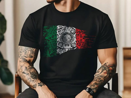 Aztec Empire Mexican Flag  Mesoamerican Culture T-Shirt