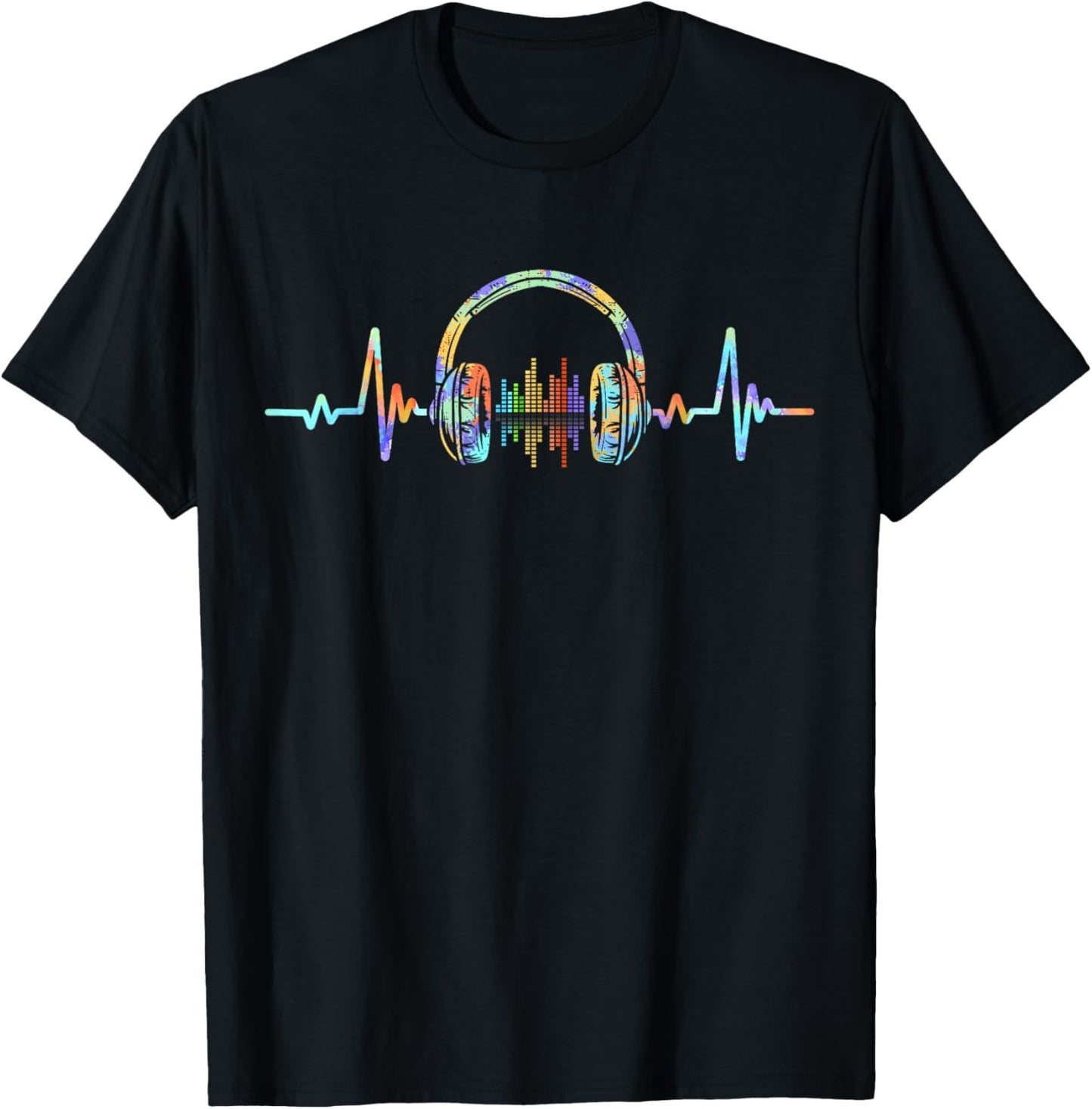 Heartbeat Headphone Tie Dye Sound Lover Engineer Producer DJ T-Shirt