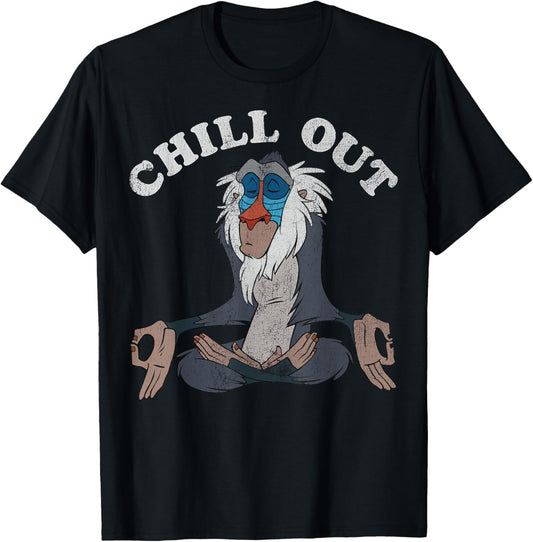 Lion King Rafiki Chill Out Meditation Graphic T-Shirt