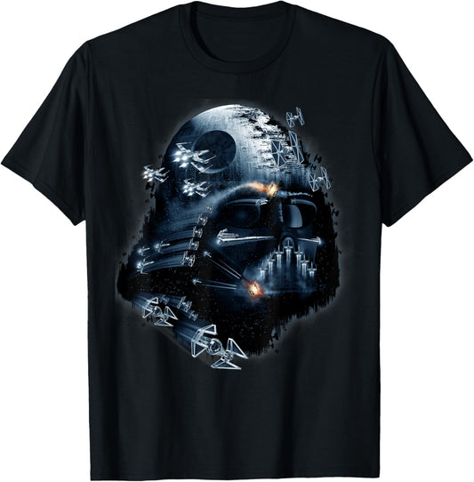 Darth Vader Helmet Collage Graphic T-Shirt T-Shirt