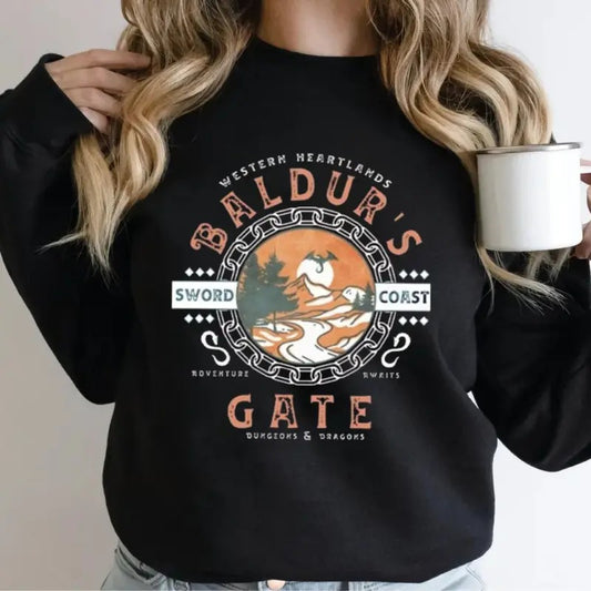 B4ldurs G4te 3 Adventure Awaits Sweatshirt, Ast4ri0n High Elf Shirt, Video Game Shirt, Gift For Gamers lover, Unisex Long...