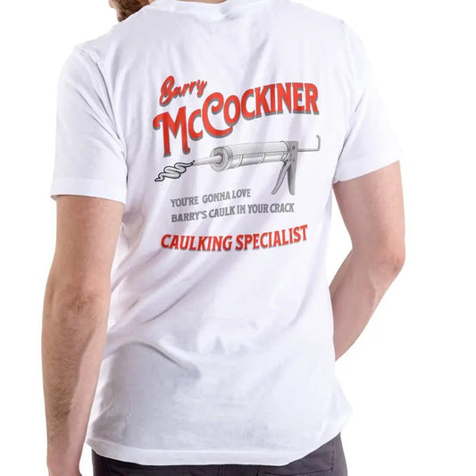 BARRY MCCOCKINER CAULKING SPECIALIST T Shirt, Unisex Cotton Menswear Top Streetwear Tshirt Hoodie, Sweatshirt