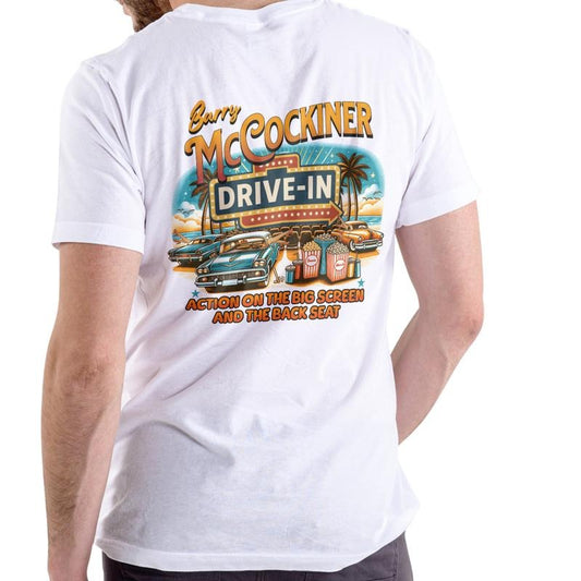 BARRY MCCOCKINER DRIVE IN T Shirt, Unisex Cotton, graphic T Shirt