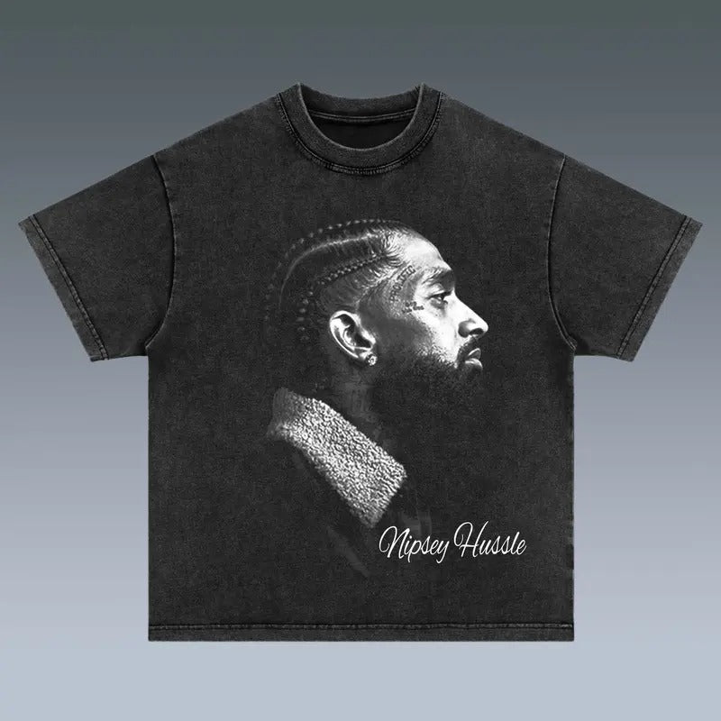 BIG FACE NIPSEY TEE Print Short Sleeve T-Shirt Menswear Top Shortsleeve Crewneck Hoodie, Sweatshirt | InkThreadWorks.com