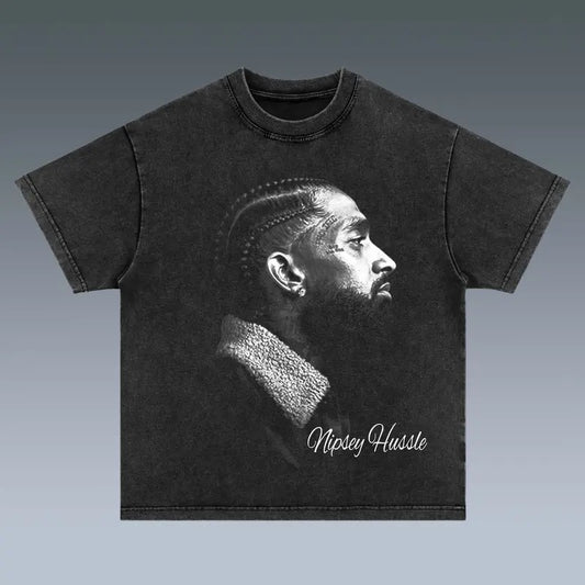 BIG FACE NIPSEY TEE Print Short Sleeve T-Shirt Menswear Top Shortsleeve Crewneck Hoodie, Sweatshirt | InkThreadWorks.com