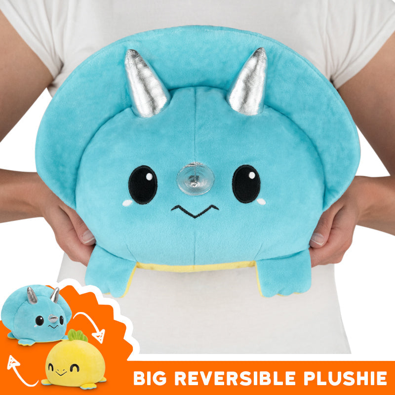 TeeTurtle Big Reversible Triceratops & Stego Plushie
