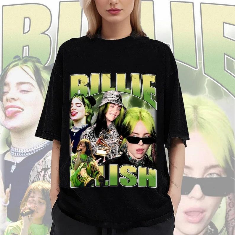 BILLIE Shirt, EILISH Shirt, Retro T-shirt Unisex Heavy Cotton Tee Hoodie, Sweatshirt | InkThreadWorks.com