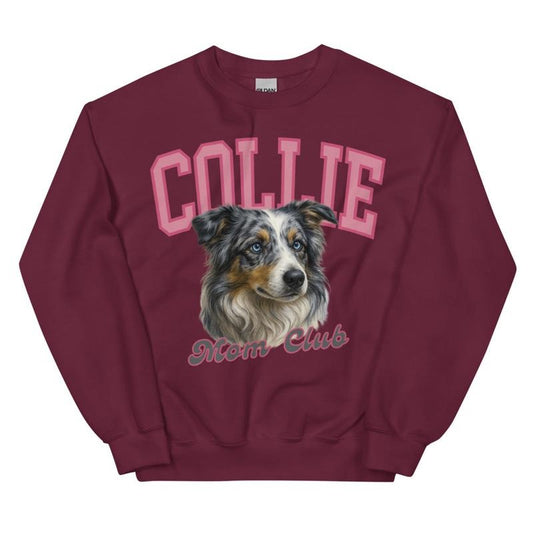 BLUE MERLE BORDER COLLIE Dog Mom Club Sweatshirt T-Shirts, Hoodie | InkThreadWorks.com