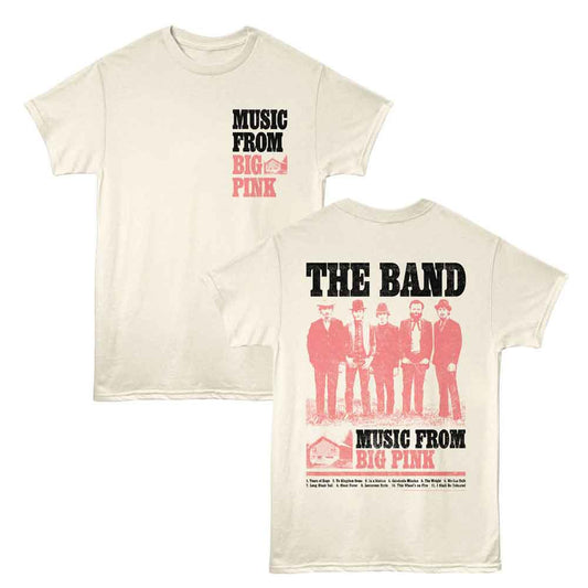 The Band - Music From Big Pink 68 - American Classics - Natural 2-Sided Adult Short Sleeve T-Shirt