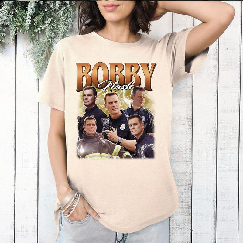 BOBBY NASH Shirt, 9-1-1 Tv Show, Bobby Nash Tee, Bobby Nash Fan, 9-1-1 Bobby, Firefighter Shirt, TV Show Merch, 9-1-1...