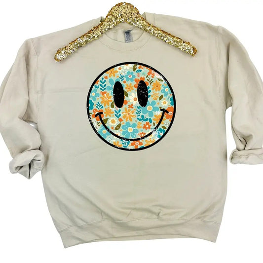 BOHO Happy Face Sweatshirt 'NLB' T-Shirts, Hoodie | InkThreadWorks.com