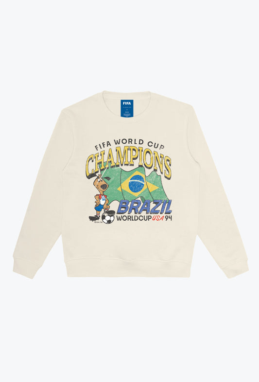FIFA Brazil '94 World Cup Champions Heavyweight Crewneck - Ivory