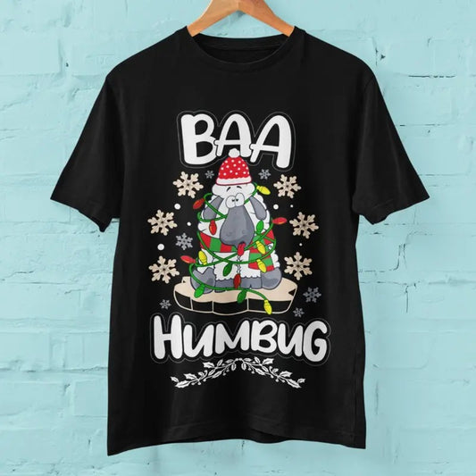 Baa Humbug Funny Christmas T Shirt, Christmas Hoodie, Sweatshirt | InkThreadWorks.com