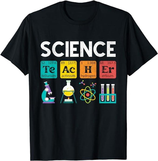 Back To School Shirts, Chemistry Biology Physics Teacher Student T-Shirt Cotton Fashion Casual Classic