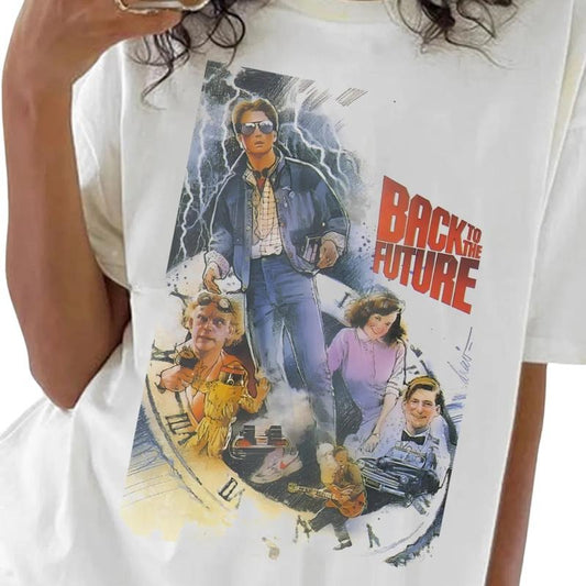 Back To The Future Vintage Movie Vintage Shirts, Cotton Unisex T-Shirt, Crew Neck, Size S- 3XL, Menswear Top, Womenswear Top Underwear Streetwear