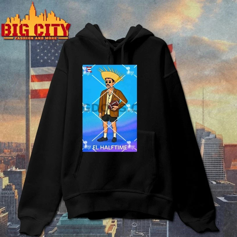 Bad Bunny El Halftime Playboy Loteria Style T-Shirt