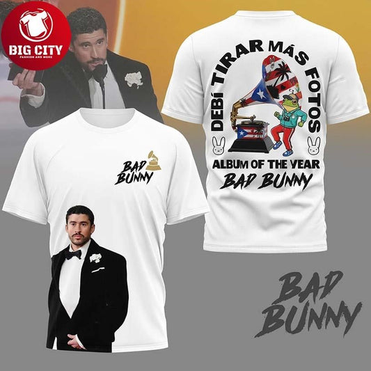 Bad Bunny Grammys Debi Tirar Mas Fotos Two Sided Shirt