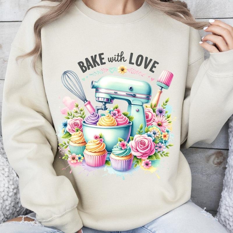 Bake With Love DTF Transfers - THIS IS NOT A SHIRT Hoodie, Sweatshirt | InkThreadWorks.com