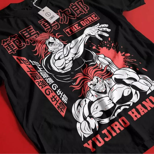 Baki Hanma T-Shirt Baki the Grappler Yujiro Boxing Gym Anime Gift Shirt All Size