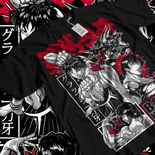 Baki the Grappler T-Shirt Baki Hanma Yujiro Hanma Baki Anime Gift Shirt All Size