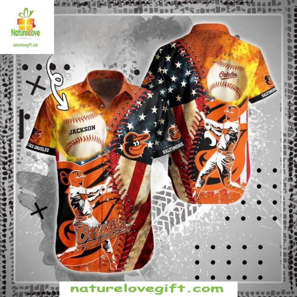 Baltimore Orioles Hawaiian Shirt All-Star Game Personalized Baseball Apparel