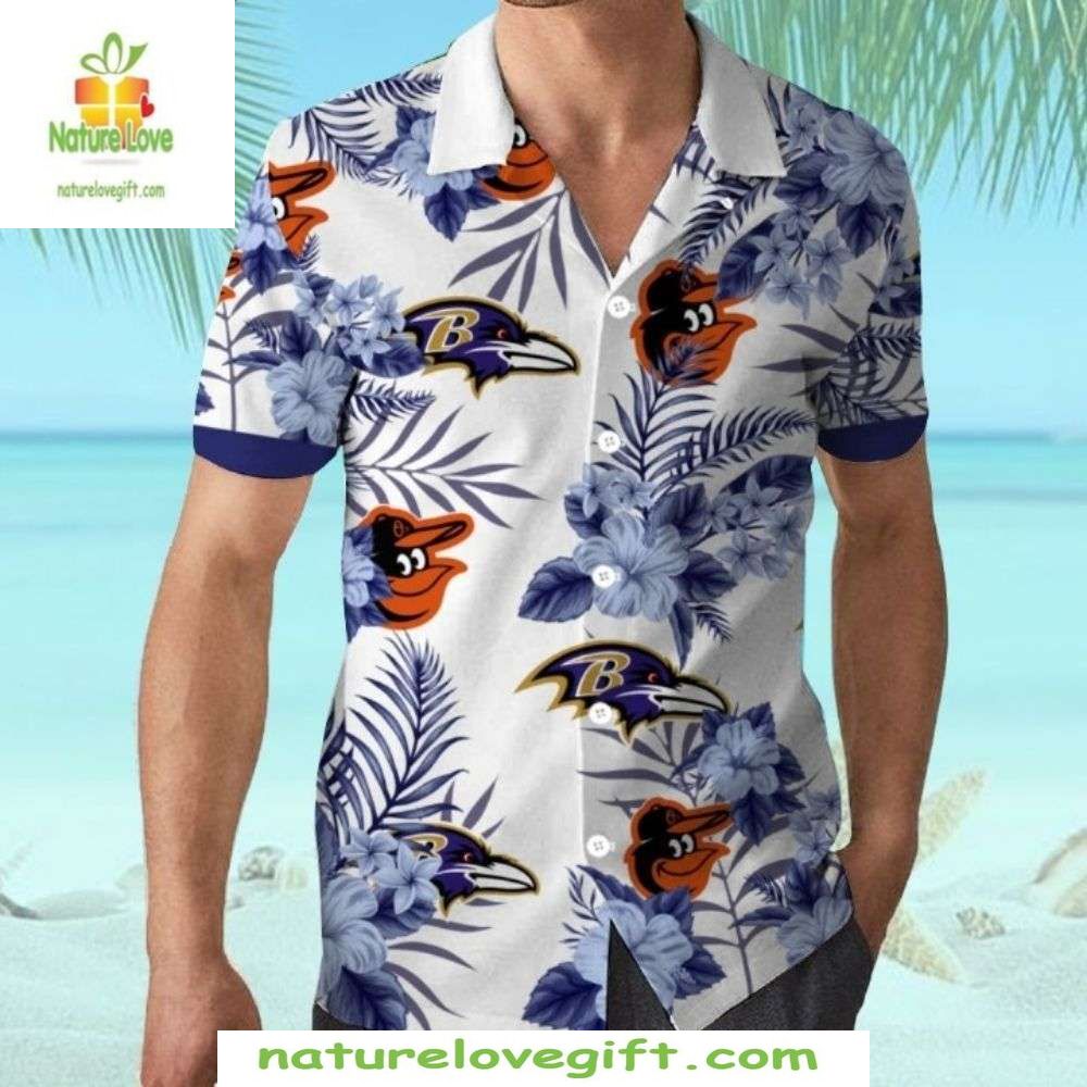 Baltimore Orioles Ravens MLB Hawaiian Shirt Stylish Baseball Aloha Apparel