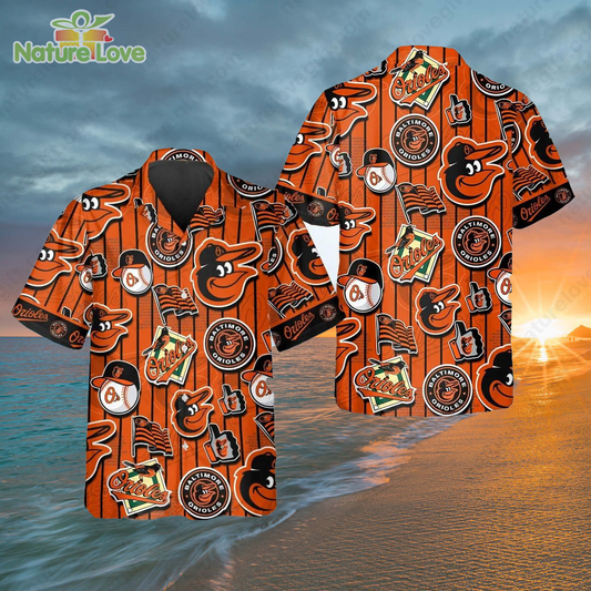 Baltimore Orioles Logo Summer Hawaiian Shirt MLB Gift for Orioles Fans