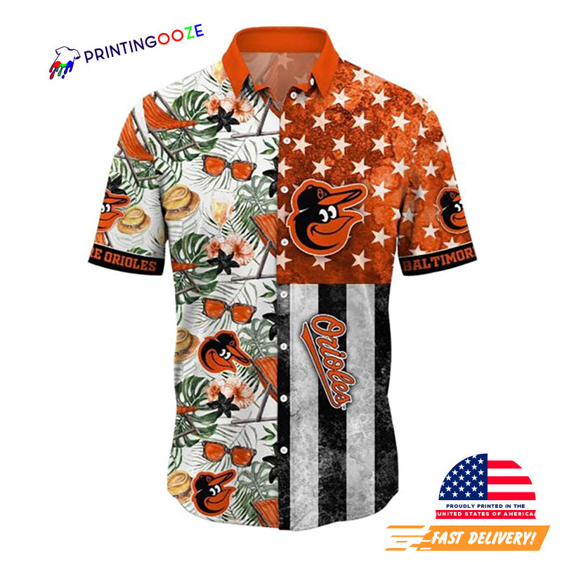 Baltimore Orioles MLB Flower Pattern Aloha Hawaiian Shirt