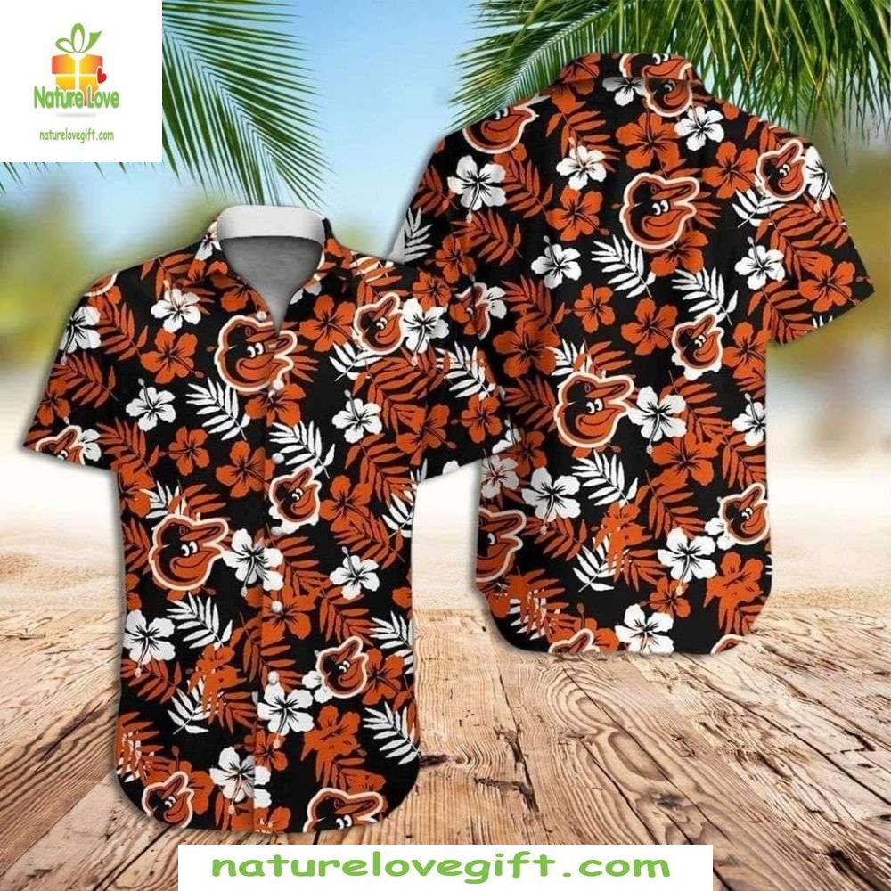 Baltimore Orioles MLB Hawaiian Shirt Vibrant Floral Baseball Apparel