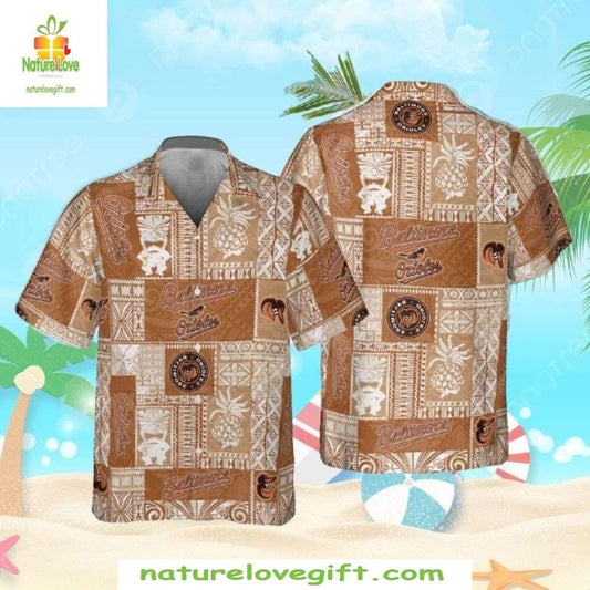 Baltimore Orioles Hawaiian Shirt Vintage Polynesian MLB Baseball Apparel
