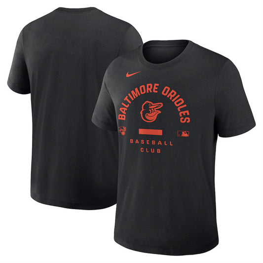 Baltimore Orioles Black Collection Early Work Tri-Blend Dri-FIT T-Shirt