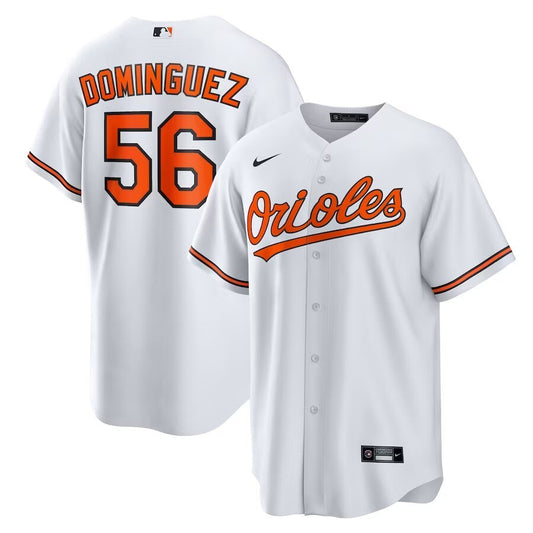 Baltimore Orioles #56 Seranthony Dominguez Home Replica Jersey - White Style 1