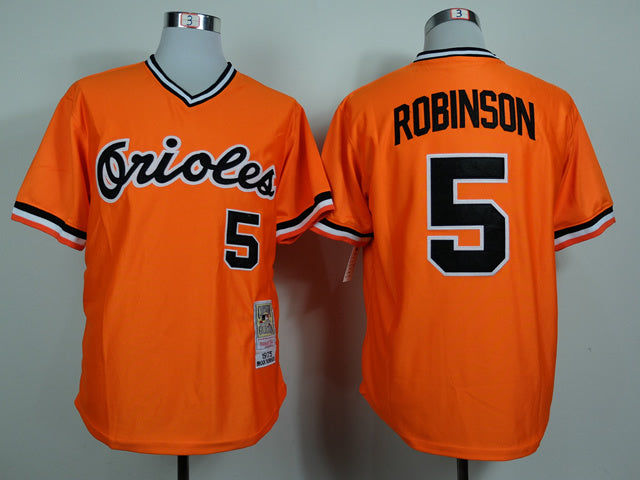 Baltimore Orioles #5 Orioles 5 Orange Retro 1975