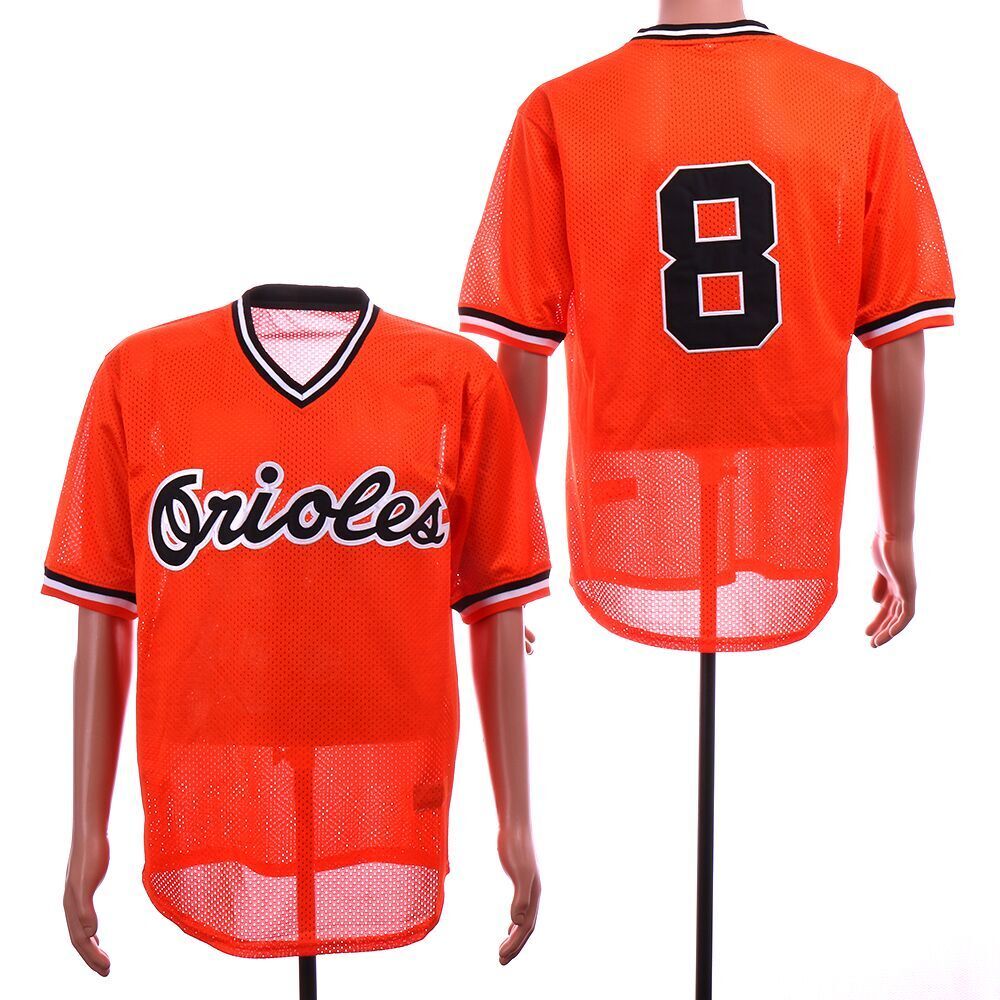 Baltimore Orioles #8 Cal Ripken Orioles 8 Orange Retro