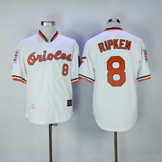 Baltimore Orioles #8 Orioles 8# White New Retro 1970 With Logo