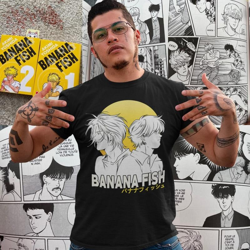 Banana Fish,Eiji Okumura,Ash Lynx,Unisex T-Shirt S-4XL,lynx shirt,okumura shirt Hoodie, Sweatshirt | InkThreadWorks.com