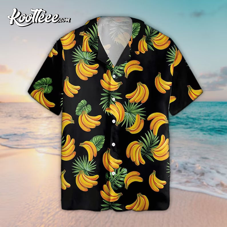 Banana Palm Leaf Pattern Hawaiian Shirt