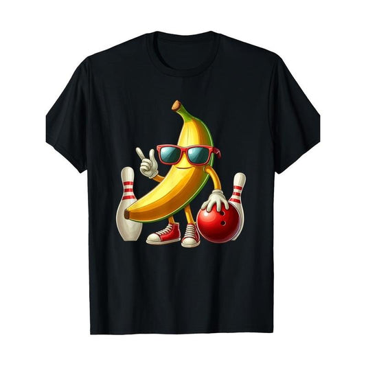 Banana sunglasses Bowling Fun fruit sports athlete 100% cotton T-shirt Made in USA Hoodie, Sweatshirt | InkThreadWorks.com