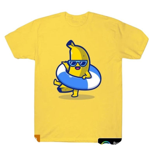 Banana wearing balloon shirt, Banana Shirt, Banana Graphic, Banana shirt, Summer Graphic shirt Crewneck Casual Streetwear Menswear Top Underwear Tshirt