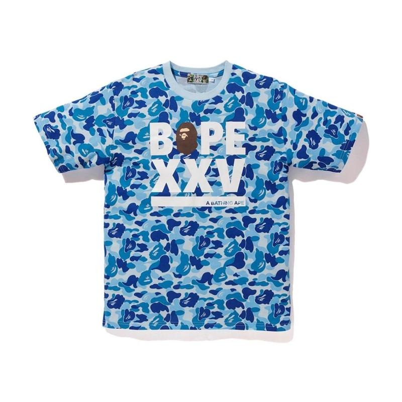 Bape ABC Bape XXV Logo Tee Blue Hoodie, Sweatshirt | InkThreadWorks.com