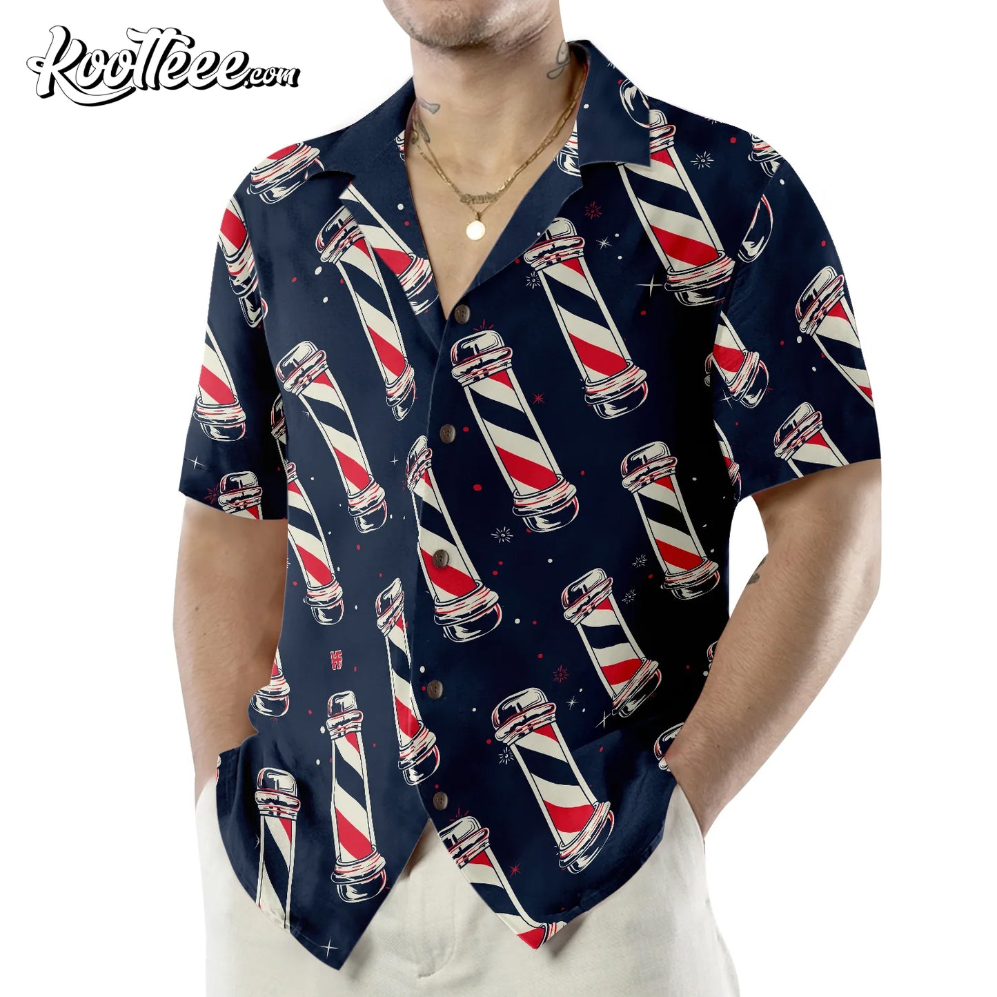 Barber Pole Hawaiian Shirt