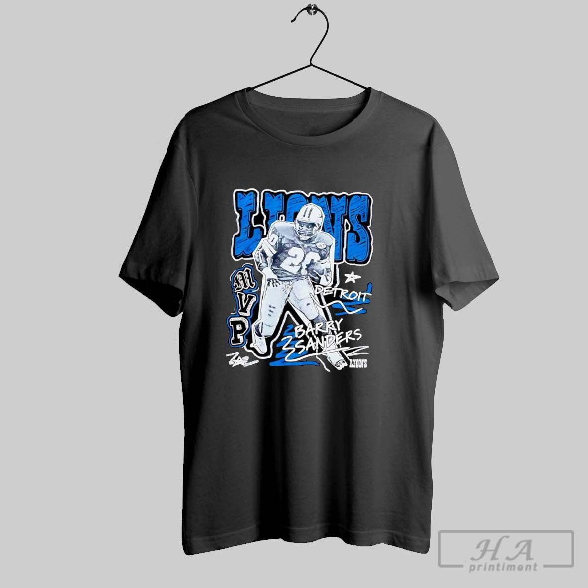 Barry Sanders Detroit Lions Mvp Vintage Shirt Hoodie Sweater Longsleeve And V Neck