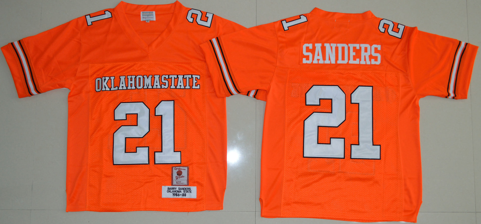 Barry Sanders 21 Orange Style 2